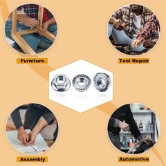 5/16-18 Serrated Flange Hex Nuts for Chainsaw Mower Snowblower