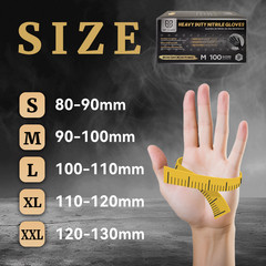 Heavy Duty 8mil Black Nitrile Gloves Diamond Textured Powder Free Industrial XXL