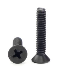 1/4″-20 | Black Oxide 18-8 SS Phillips Flat Head Machine Screws – Select Length