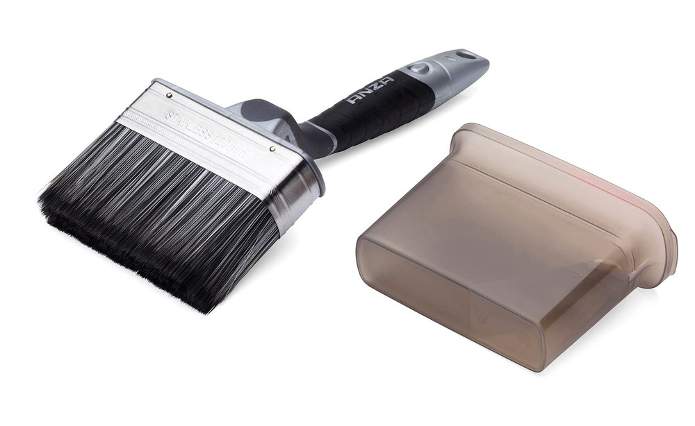 Anza ® | Angled Outdoor Paint Brush | Ergonomic swan 4.7 inches, Standard