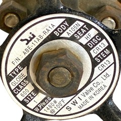 SWI 1″ 600# Flanged Forged Steel Globe Valve A105N Body CR13 Stem & Disc