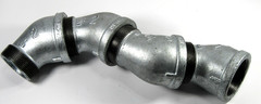 (Qty 4) STZ – 311SE45-2 – 2″ 45° Street Elbows – Galvanized Malleable Iron #150