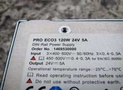 Weidmuller 1469530000 / PRO ECO3 120W 24V 5A DIN-Rail Power Supply Free Shipping