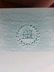 Roovers Monogram Embosser Notary Tool Letter M Or W Vintage