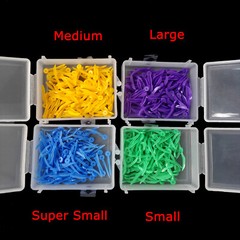 Disposable Plastic Wave Shape Dental Wedges Teeth Wedge Tooth Gap 100 Pcs/Box