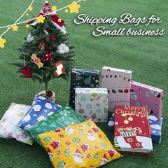 50 PCS 14.5×19 inch Christmas Snowmen Poly Mailers Waterproof Shipping Bags