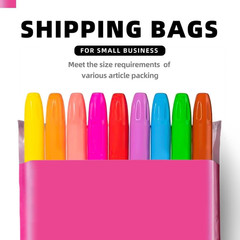 Set 200 sobres polietileno rosa 15×23 cm autoadhesivos impermeables resistentes