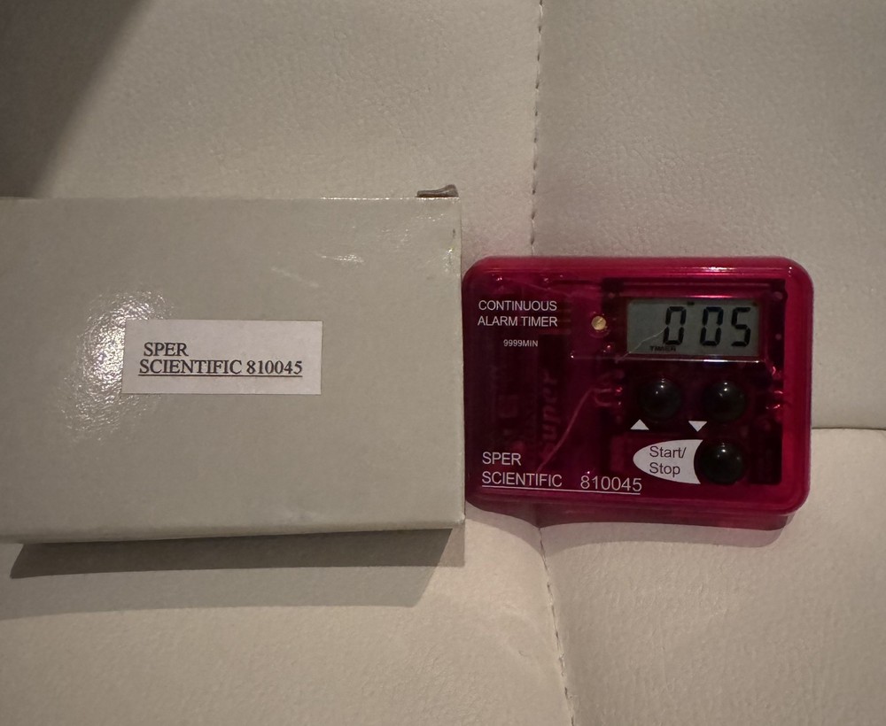 Sper Scientific 810045 Continuous Alarm Timer 9999 Min Count Up/Down Visual LED