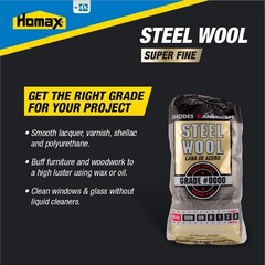 Homax 3.25-in x 4-in Super fine Steel Wool ( 12 Pack )