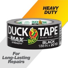 2 pack Duck Max Strength Brand Duct Tape, 1.88 in. x 20 yd., Black
