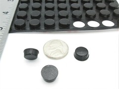 12mm D x 5mm H Round Small Rubber Feet 3M Adhesive Backing 32 Feet per Package