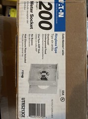 Eaton 200 Amp Meter Socket Ringless Over/Underground New No Bypass