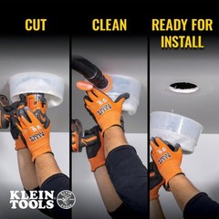 Klein Tools 31101 Collapsible Hole Saw Dust Bowl, Ideal for Overhead White