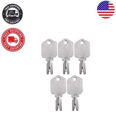 Universal 5 Pack of Forklift and Heavy Equipment Keys – Fits Multiple Brands