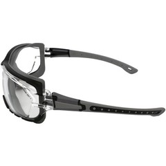 Birdz Eyewear Gasket Safety Padded Motorcycle Sunglasses Grey with Clear Lens