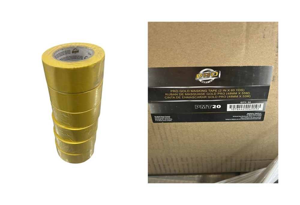 Masking Tape-Pro Gold Professional Grade 2 Inch-like 3M-24 rolls -Painters Tap
