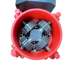 220V Farm Animal Feed Pellet Mill Machine 8MM Feed Pelletizer with 4 Head Roller