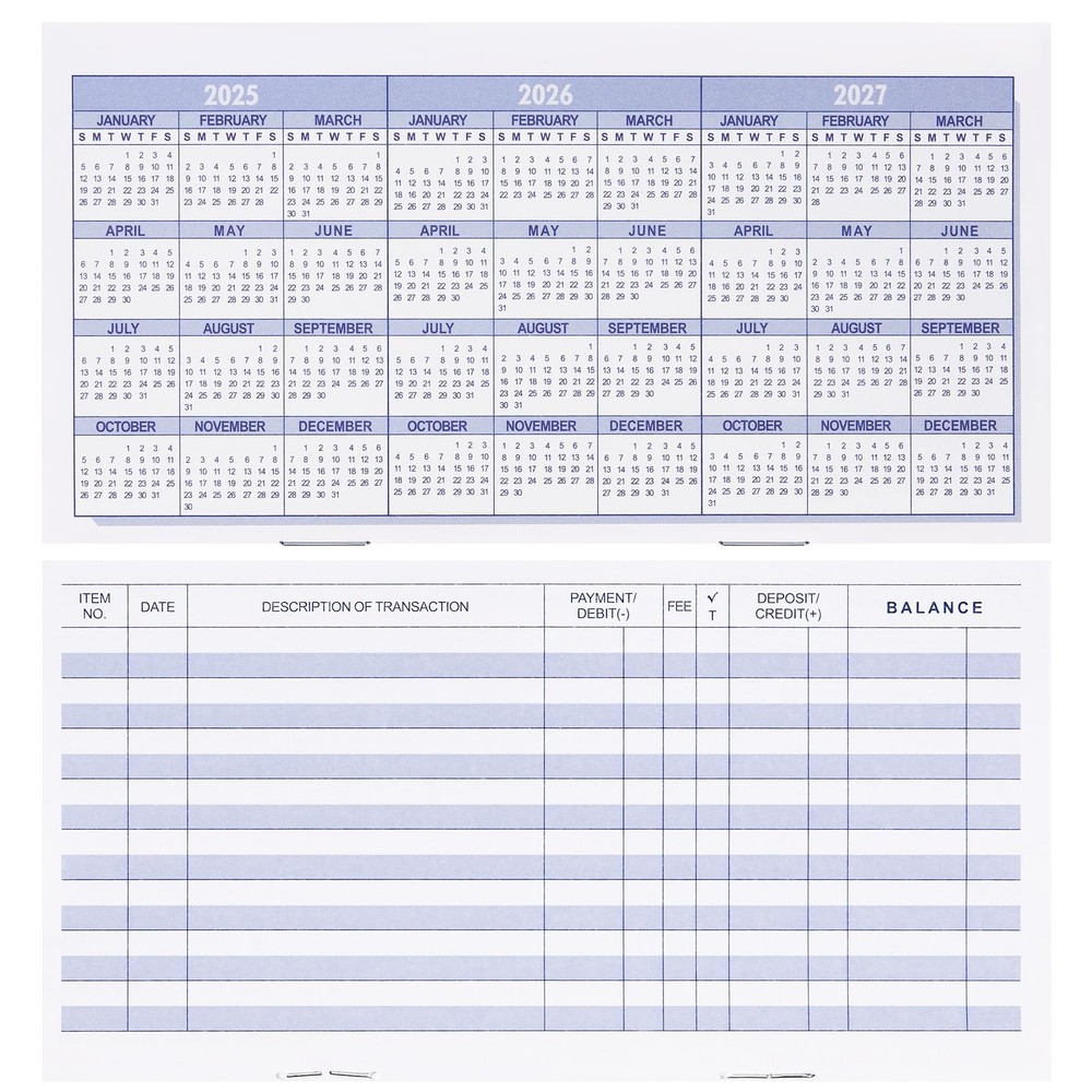 20 Pack Checkbook Register, Check Registers for Personal, Blank Ledger Transa…