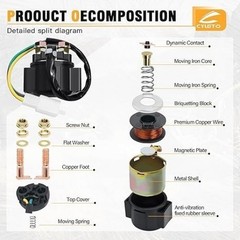 Starter Solenoid Relay Compatible with 50cc 70cc 90cc 110cc 125cc 150cc 200cc 25