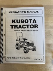 Kubota Operator’s Manual & Illustrated Parts List Manual