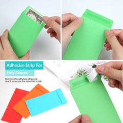 Colorful Cash Envelopes 120 Pack 3.5 X 6.5 Inch – Money Envelopes for Cash, 80 G