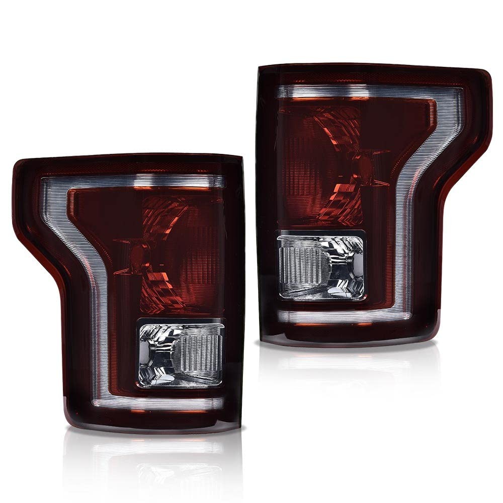 Smoky Rear Tail Light Assembly Left & Right for Ford F150 2015-2017 w/o Bulbs