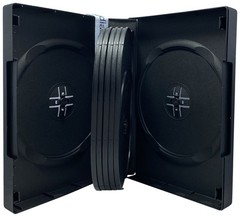 5 Black 12 Disc DVD Cases & 100 OPP Bags