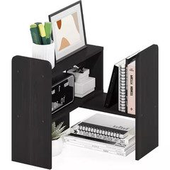 Black 23.7 In. X 15.7 In. Wood Modern Adjustable Desk Organizer