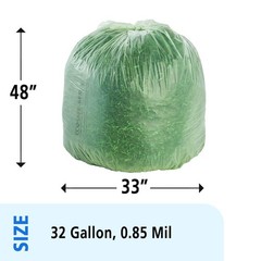 Stout By Envision Compostable Trash Bags 32 Gallon 33 X 48 50 Bags Per Case