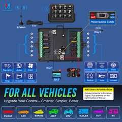 MICTUNING P1s RGB Switch Panel Wireless Range 328FT Toggle Circuit Relay System