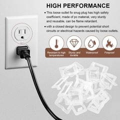 24Pcs Loose Outlet Plug Fix,Snug Plugs for Loose Outlets,Transparent Wall Soc…