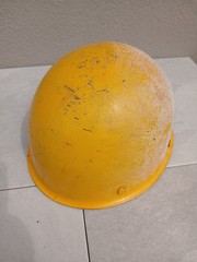 Vintage MSA Skullgard Hard Hat Yellow Fiberglass Safety Helmet – READ