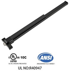 Commercial Panic Exit Push Bar 1710P w/ Lever Handle – UL10C, Grade 1 Steel