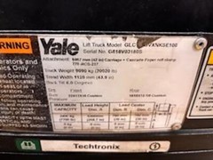12,000 POUND YALE GLC120SVX PAPER ROLL CLAMP TRUCK FORKLIFT W/ CASCADE CLAMP ’18