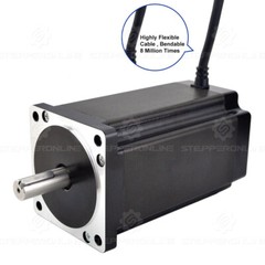 STEPPERONLINE Nema 34 Stepper Motor 12Nm/8.2Nm/4.8Nm Φ14mm 6A CNC Mill Router