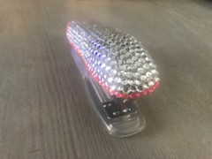 Avon Pink & Silver Bejeweled Stapler- New In Box
