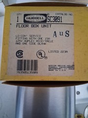 HUBBELL SC3091 Floor Box Unit. New In Original Box.
