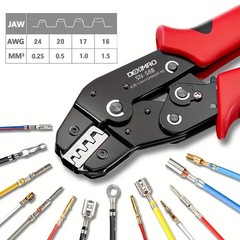 Ratchet Crimping Pliers Insulated Terminal Wire Cable Connector Crimper Tool US