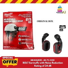 Milwaukee- 48-73-3250- Bolt Earmuffs with Noise Reduction Rating of 24 dB