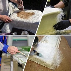 1.5oz Fiberglass Chopped Strand Mat – 4″ x 360″ Strong, 4 x 360″, white