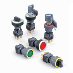 16mm IP40 2/3 Position Selector switch Maintain/Return Round Plastic Knob Switch