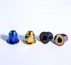M6 M8 M10 Titanium Nut Hex Cap Screw Dome Head Nuts Ti Fastener Anodized Color