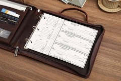 3 Ring Check Binder 9″x11.25″ Zippered Business Checkbook Holder, Fits 3 & 9 Hol