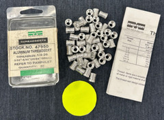 MARSON ALUMINUM THREADSERT PART NO: 47950 SIZE: 1/4-20 PACKAGE OF 50