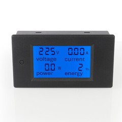 AC 80~260V 20A LCD Digital Volt Watt Power Energy Meter Panel Voltmeter Ammeter