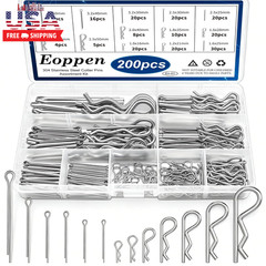 Cotter Pin Assortment Kit – 304 Stainless Steel 13 Sizes Cotter Pins & R Clips C