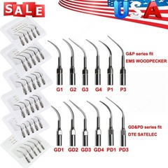 5× Dental Ultrasonic Piezo Scaler Tips fit Woodpecker EMS /DTE SATELEC Handpiece