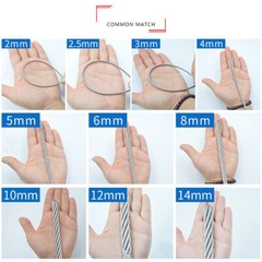 304/A2 Stainless Steel Wire Rope Cable Dia 0.3mm 0.4mm 0.45mm 0.5mm 0.6mm 0.8mm