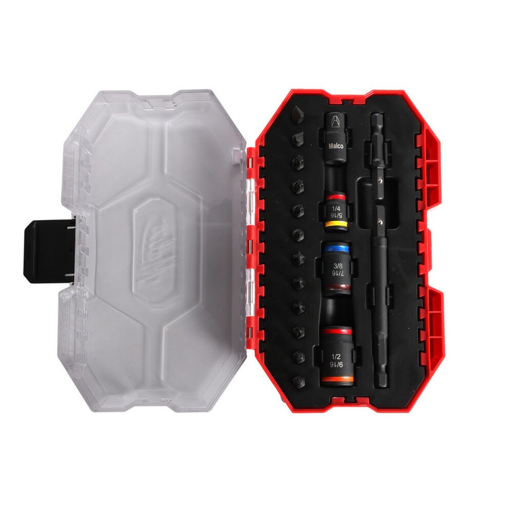 Malco Products C-Rhex Socket Install Kit With 12 Impact Rated Bits In Premium