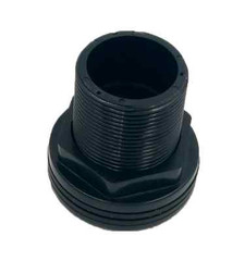 4 units 1″ Bulkhead ABS slip x slip bulkhead with 2 pieces of NBR Rubber Gasket
